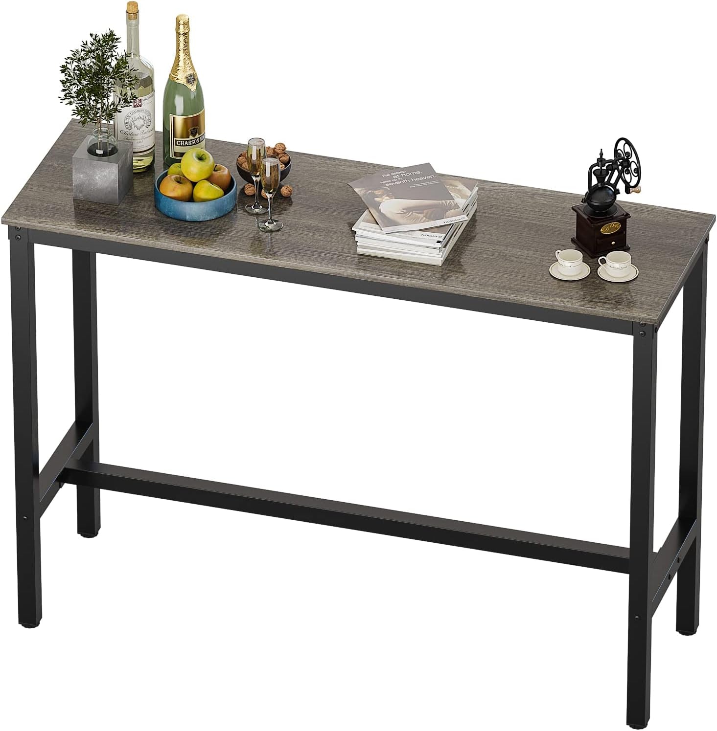 Bar Table, Bar Height Pub Table, High Top Cocktail Table for Kitchen Dining