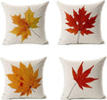 Fall Outdoor Throw Pillow Covers 18X18 Set of 4, Thanksgiving