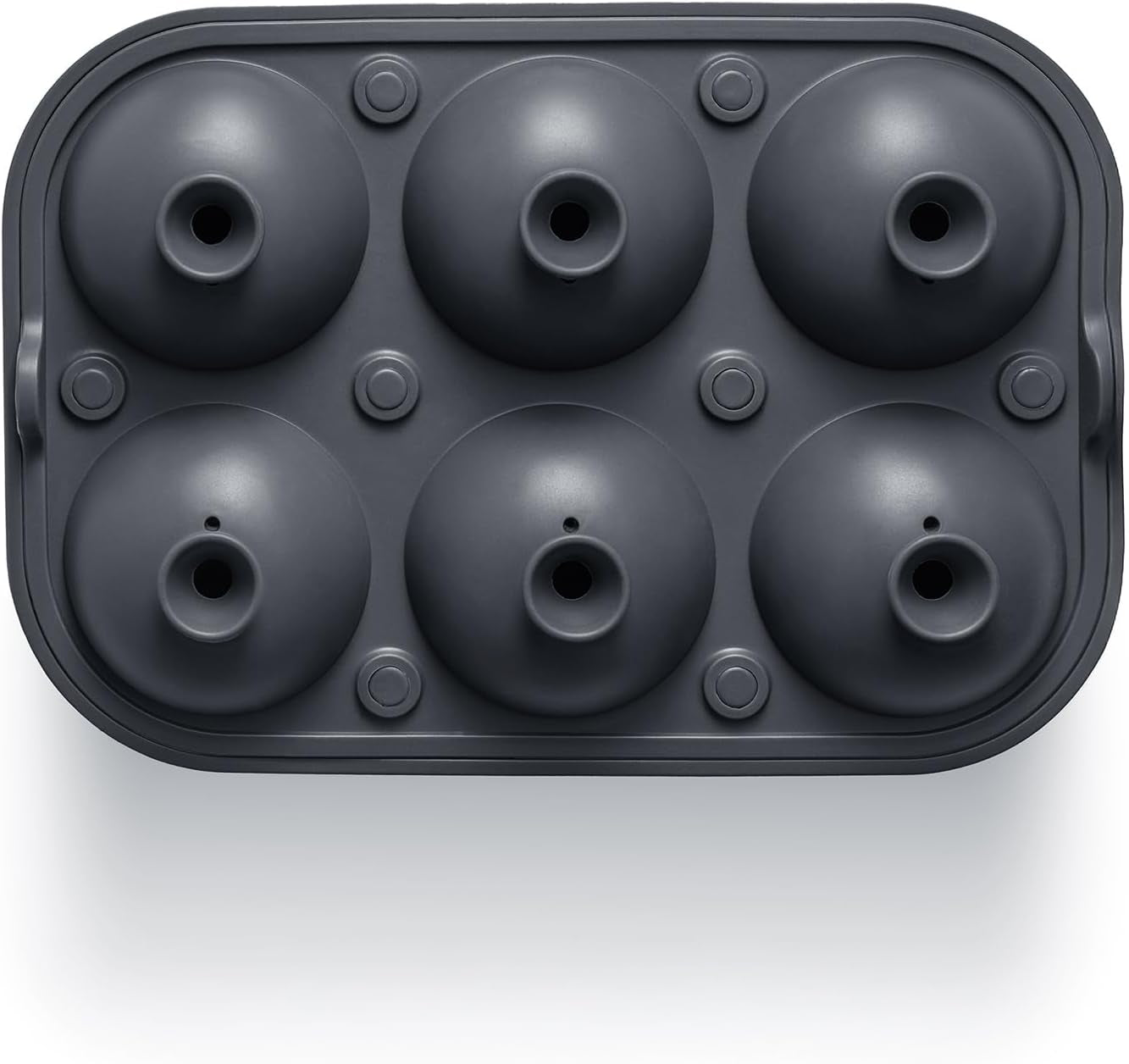 Ice Cube Molds, Large Silicone Sphere & Square Combo with Fill Funnel