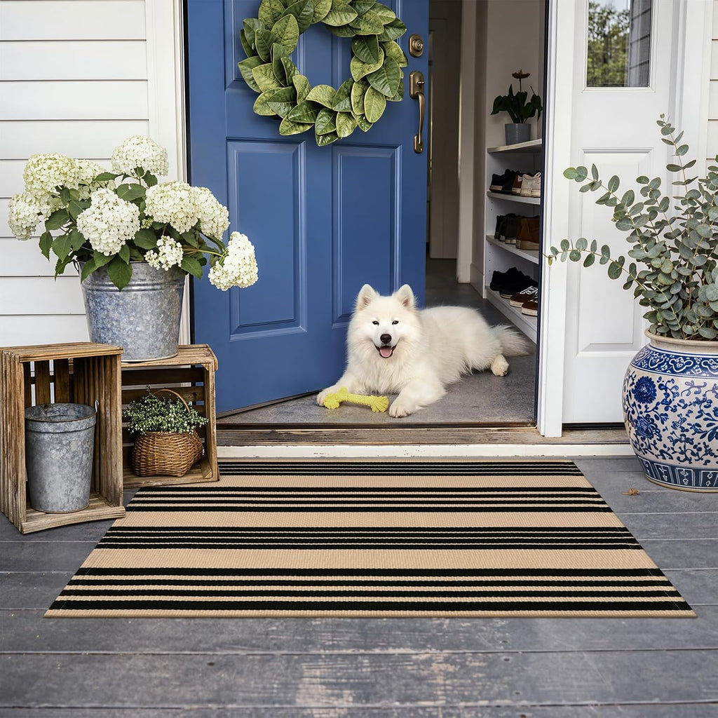 Front Door Mats Outdoor Fall Front Porch Rug Layered Welcome Mats