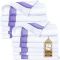 100% Cotton Kitchen Towels, Highly Absorbent Dish Towels for Kitchen with Hanging Loop, Large 20"X28" Washable Towels, Blue Shades, 12 Pack