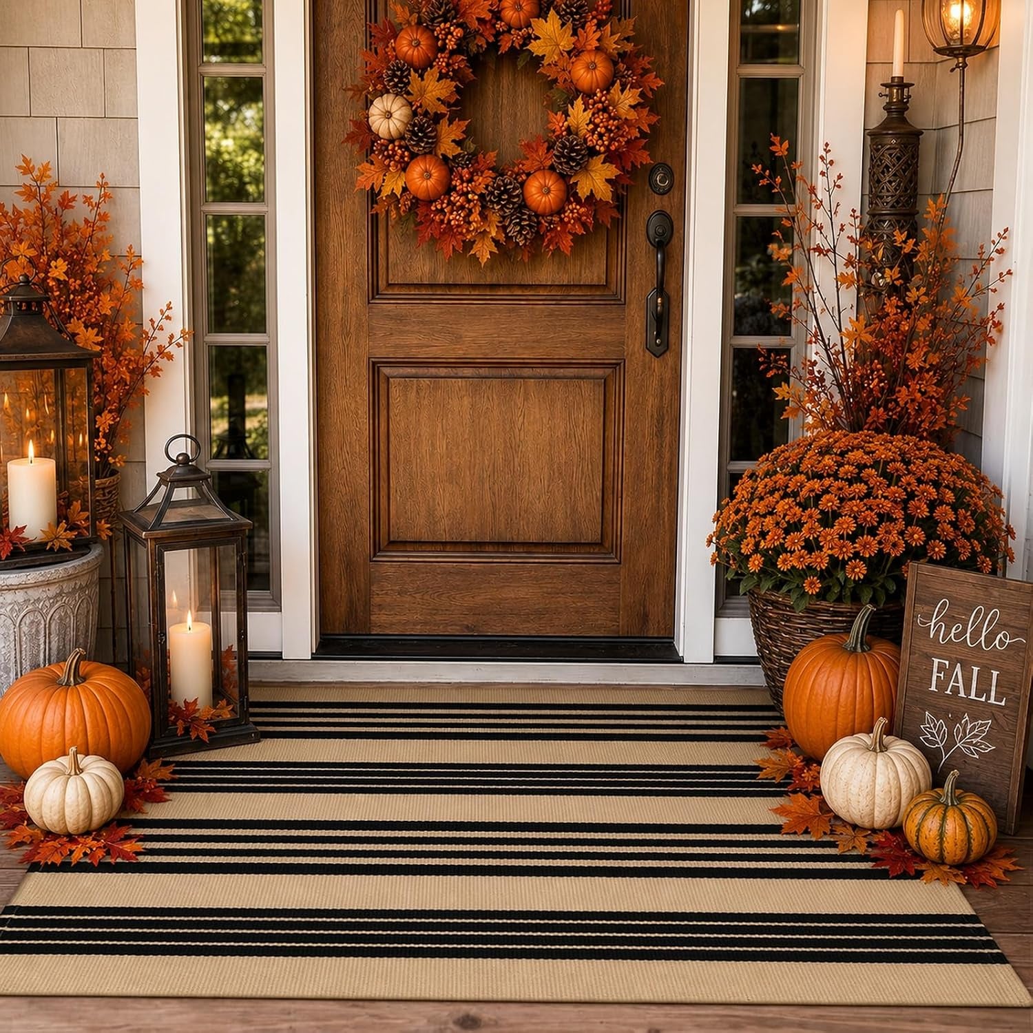 Front Door Mats Outdoor Fall Porch Rug Doormats Outdoor Entrance