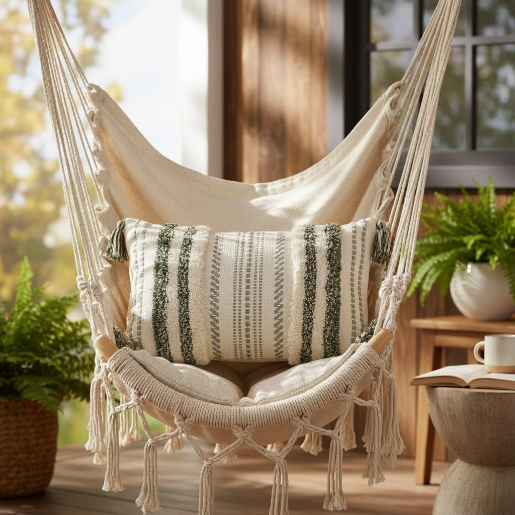 Green and Cream White Throw Pillow Cover 12X20 Pack of 1