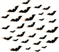 160Pcs 3D Bats Stickers for Halloween Party Supplies - Waterproof Scary Wall Decals, DIY Home Window Decor, Removable Indoor Outdoor Decorations