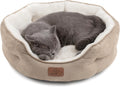 Small Dog Bed Washable,Round Cat Beds for Indoor Cats,20In Camel