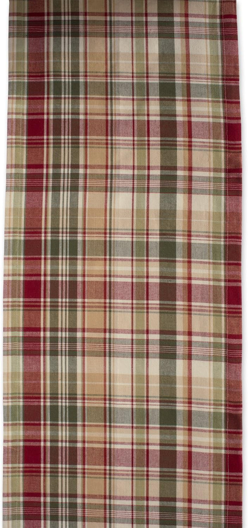 Give Thanks Plaid Fall Table Decor, Autumn & Thanksgiving Tabletop Linens, 14X72 Table Runner
