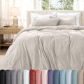Washed Duvet Cover Set 1800 Ultra-Soft (Twin/Twin XL, Fog)