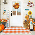 Cotton Buffalo Plaid Outdoor Rug Woven Front Door Rug 2'X4'3"