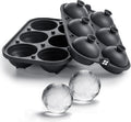 Ice Cube Molds, Large Silicone Sphere & Square Combo with Fill Funnel