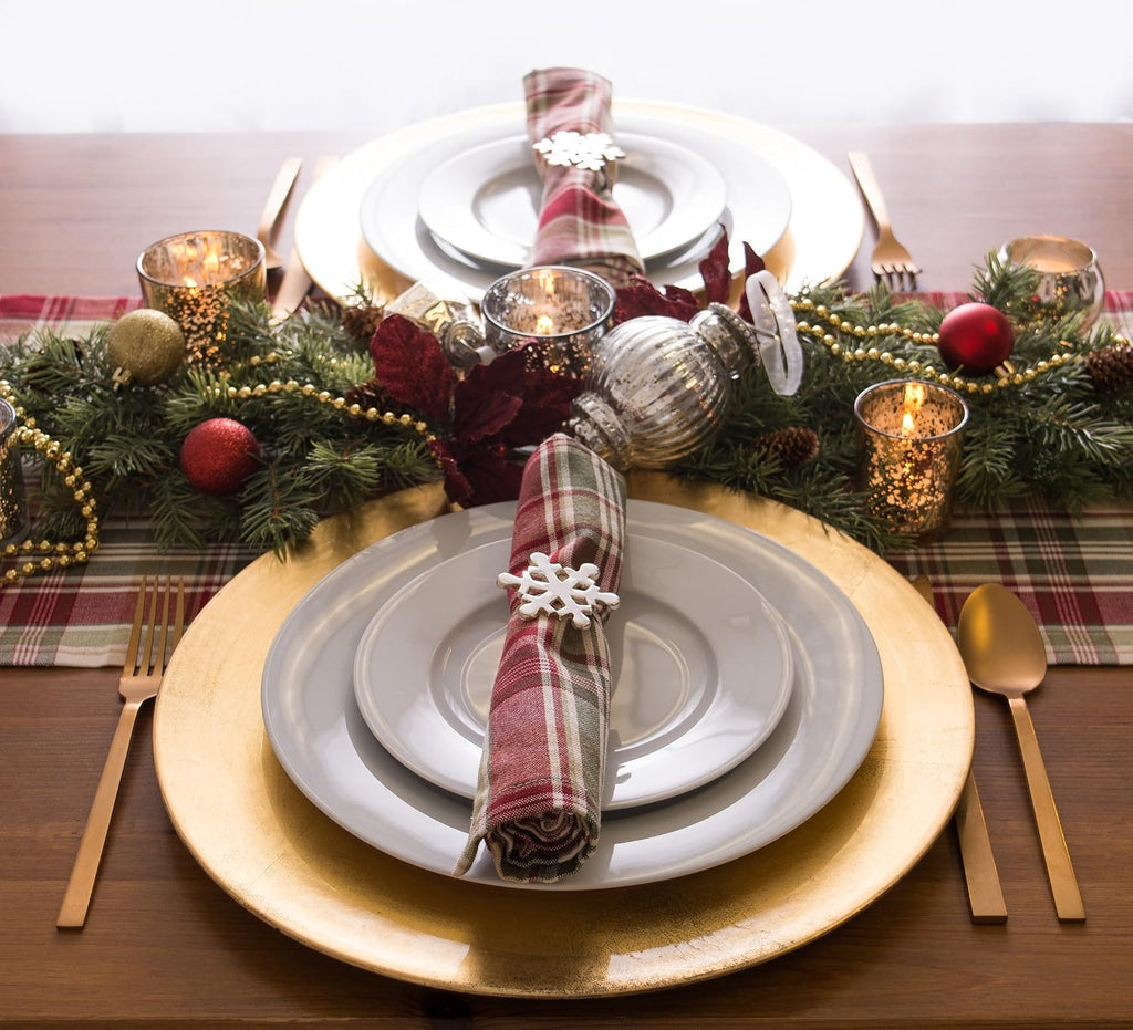 Give Thanks Plaid Fall Table Decor, Autumn & Thanksgiving Tabletop Linens, 14X72 Table Runner