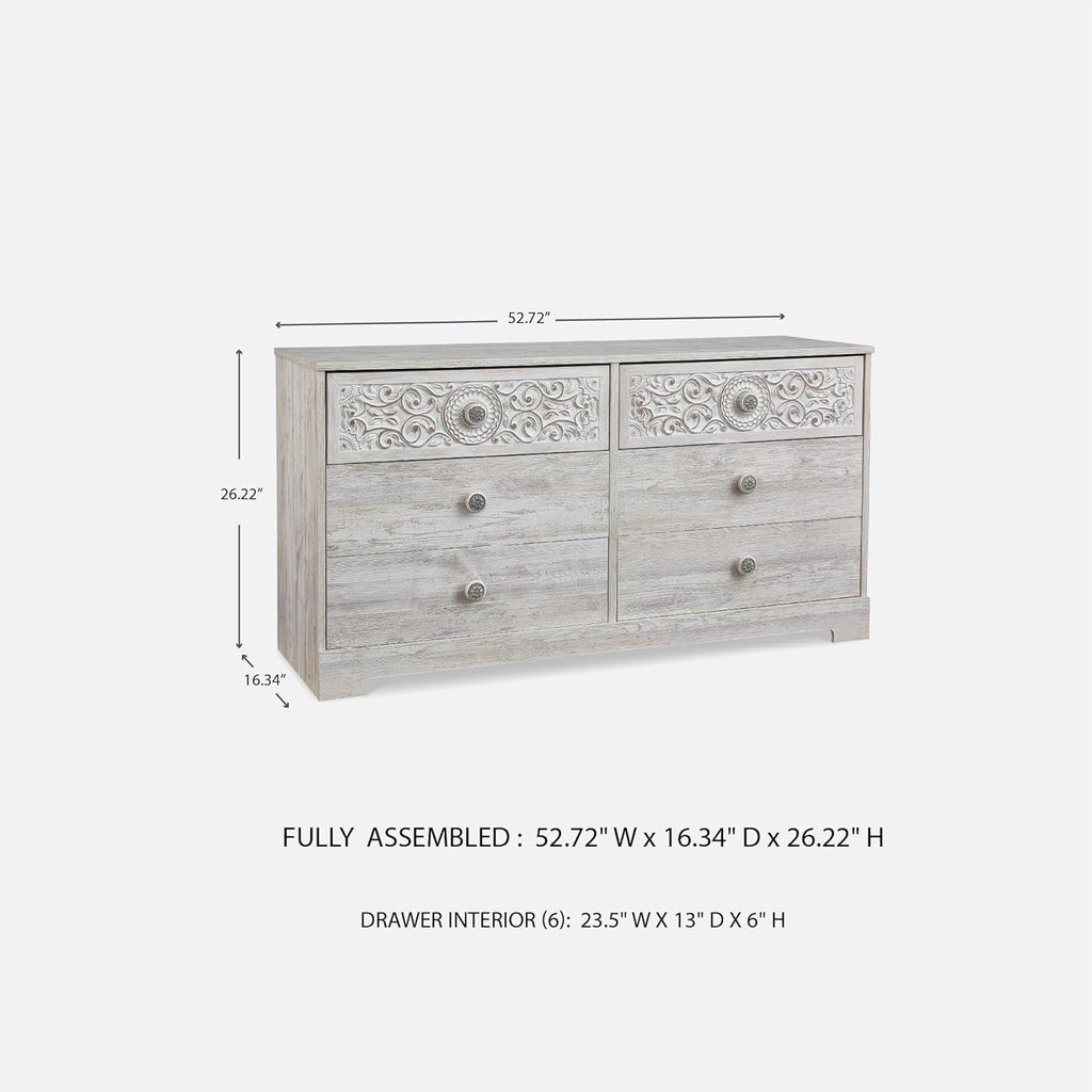 Signature Design by Ashley Paxberry Boho Dresser, Whitewash