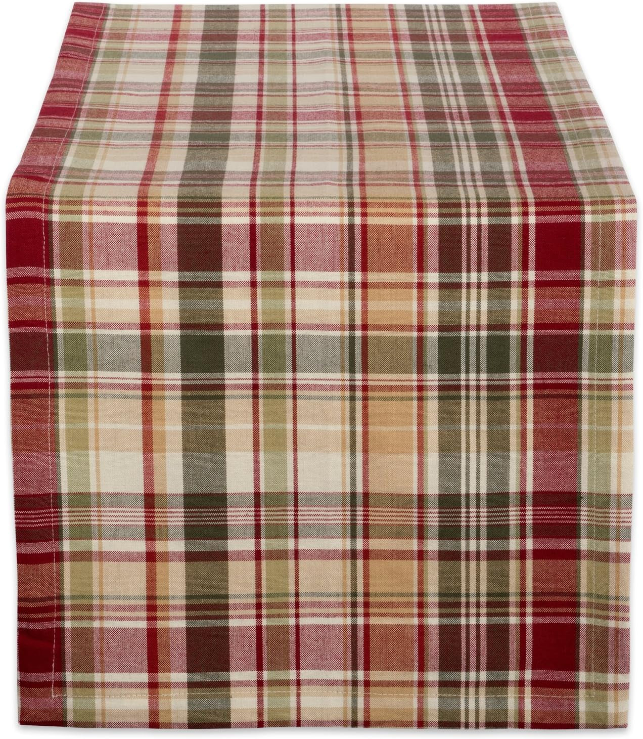 Give Thanks Plaid Fall Table Decor, Autumn & Thanksgiving Tabletop Linens, 14X72 Table Runner