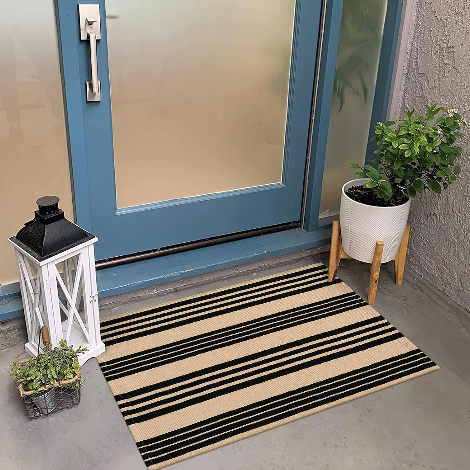 Front Door Mats Outdoor Fall Front Porch Rug Layered Welcome Mats